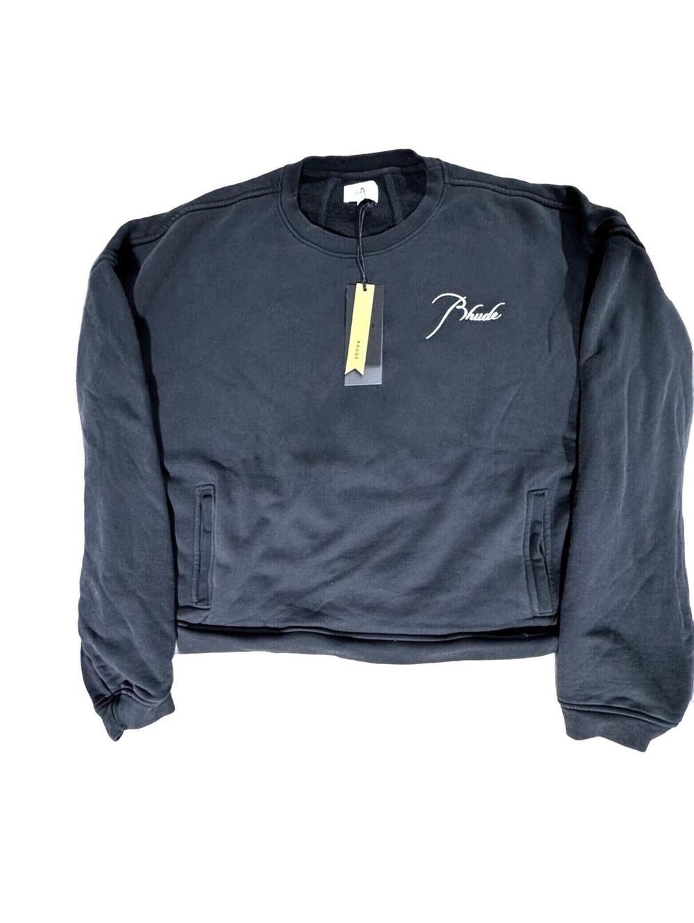 RHUDE Washed Navy Heavyweight Classique Crewneck
